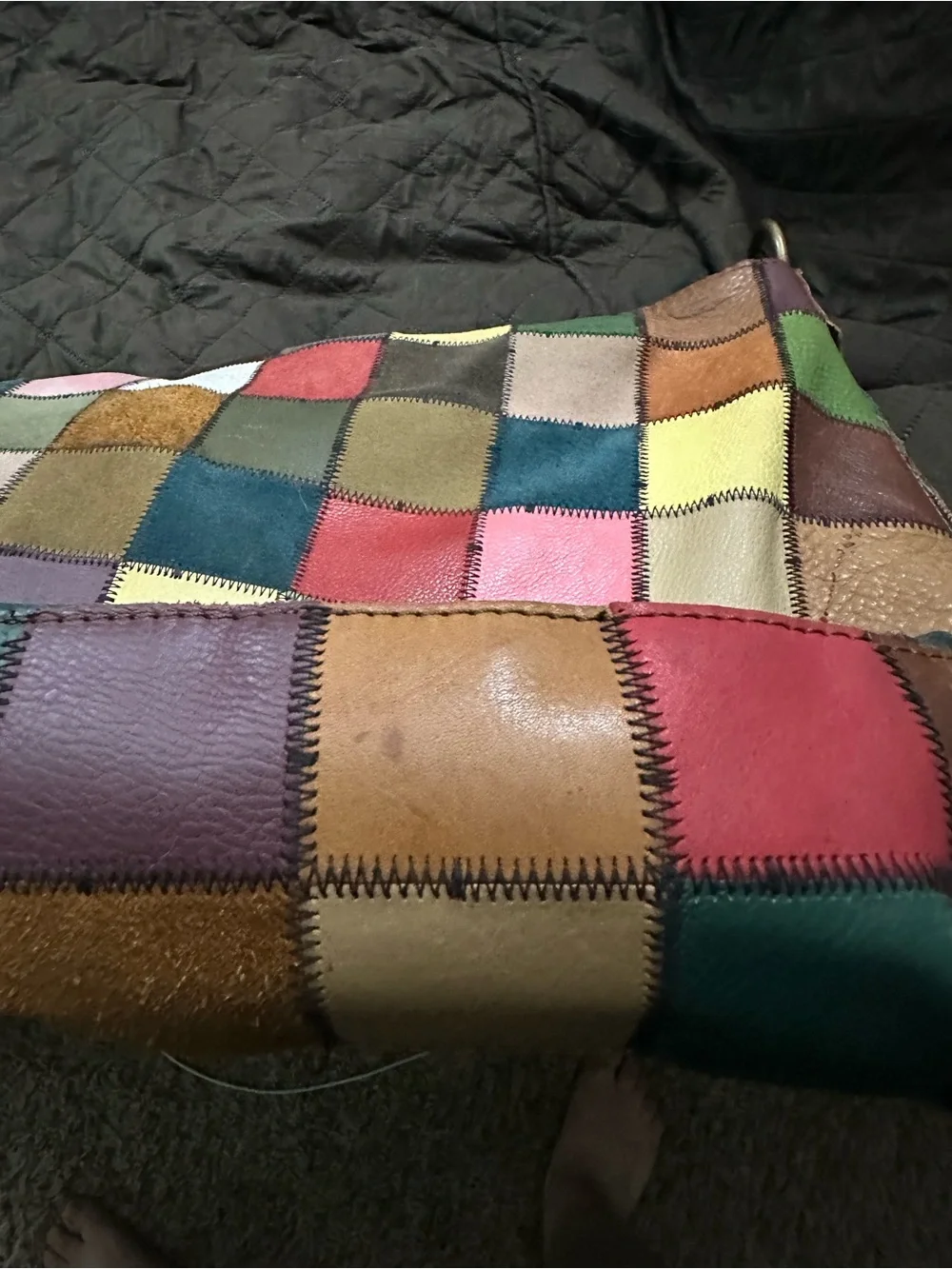 Lucky Brand Patchwork Leather Hobo Shoulder Bag - Picture 6 of 8